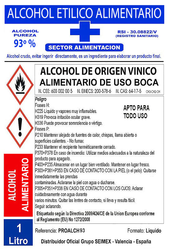 Comprar Alcohol Etilico Alimentario  Catálogo de Alcohol Etilico  Alimentario en SoloStocks
